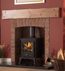 Wood Stove In A Fireplace