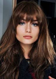 The flat iron smoothes and creates less frizz, and can be. Glamour Wispy Bangs Round Face 2015 Casual Medium Hair Hairstyles For Medium Hair Hair Styles Square Face Hairstyles Layered Hair With Bangs
