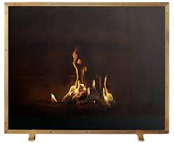 Courchevel Glass Panel Fireplace Screen