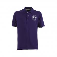 La Martina Mens Polo Shirt Violet