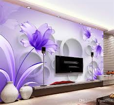 purple flower wallpaper 3d wall mural