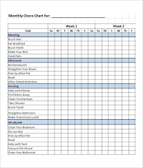 Chore Chart Monthly Under Fontanacountryinn Com