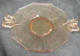 amber depression glass dish vintage