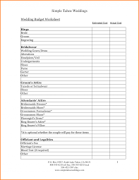 Wedding Expenses List Spreadsheet Listreadsheet Expense