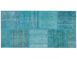 Blau steht für harmonie, zufriedenheit und unendlichkeit. Patchwork Teppich 160 X 80