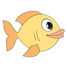 how to draw a cartoon fish easy