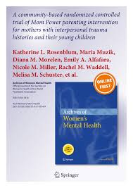 Minggu ketiga sfmm akan menyaksikan 11 lagu yang akan. Pdf A Community Based Randomized Controlled Trial Of Mom Power Parenting Intervention For Mothers With Interpersonal Trauma Histories And Their Young Children