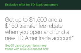 We recently mailed you a new td bank debit card. Get Up To 1 500 With New Td Ameritrade Account Miles To Memories