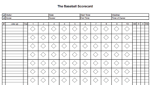 8 Printable Baseball Scorecard Templates Excel Templates
