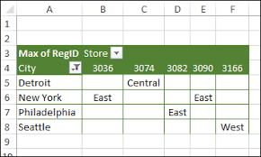 how to show text in pivot table values area