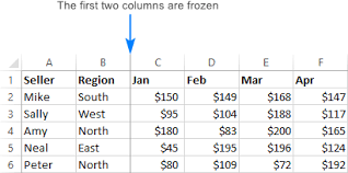 how to freeze rows and columns in excel