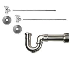 Lavatory Supply Kit Brass Oval Handle