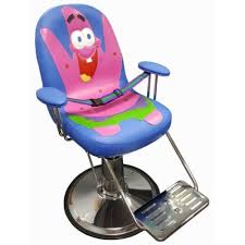 hair styling chair with seat belt and