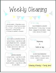 House Cleaning Routine Schedule Template Home Cleaning