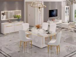 mdf stainless steel dining room glass