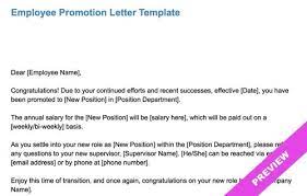 employee promotion letter template