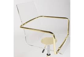 Offers unparalleled support and breathability and simplicity in the office. Clear Acrlyic And Gold Desk Chair Living Spaces