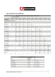 Size Chart Baseball Bat Ang By Barnett Issuu