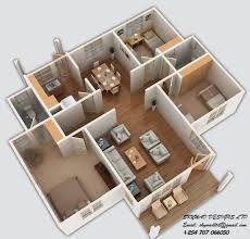 3 Bedroom Bungalow House Plan Id 1506