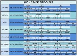 Hjc Helmets Size Chart Muziker Lt