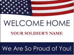 free welcome home military banners and
