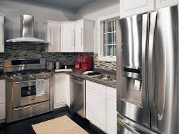 I'm about to remodel my kitchen and get new appliances. Appliances Cool Gray Kitchen With Stainless Steel Appliances Red Appliances Red Food Grey Kitchen Cabinets Grey Kitchen Stainless Steel Kitchen Countertops