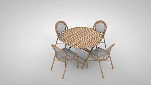 Bamboo is a grass and is hollow. Bamboo Patio Furniture Set 3d Cgtrader