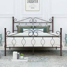 chic dumee metal bed frame queen size