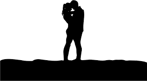 Image result for man and woman silhouette romantic