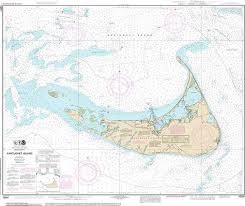 Noaa Chart Of Nantucket Island By Hyannismarina On Etsy