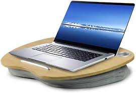 This diy pillow lap desk is essential for anyone who uses a laptop computer. Vloxo Lap Desk Laptop Stand With Cushion Portable Laptop Table Tray With Bamboo Platform Cable Hole Amp Anti Sli In 2021 Lap Desk Laptop Stand Portable Laptop Table