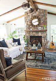 Stone Fireplace Cottage Style