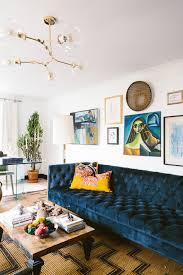 Blue Velvet Sofas With Creative Living