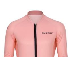 Image of Longsleeve pink cycling jersey for men