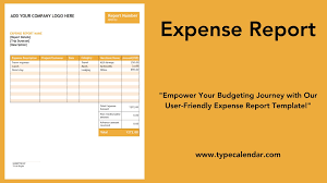 free printable expense report templates