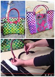 how to make bag handles with plastic