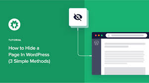 how to hide a page in wordpress 3
