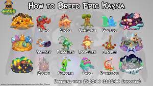 How to Breed Epic Kayna - all 6 Islands! : r/MySingingMonsters