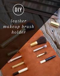 diy leather makeup brush holder o