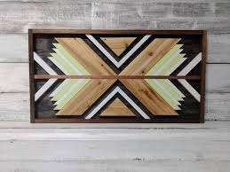 geometric wood art aztec wall decor