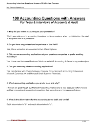 100 Test Interview Questions Audit