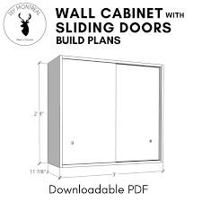 Wall Storage Cabinet With Sliding Doors
