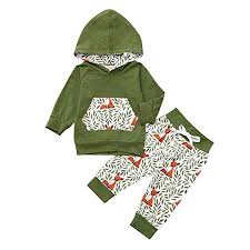 Amazon Com Kaicran Toddler Baby Fox Sweatshirt Outfits Sets