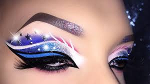 usa flag inspired cut crease makeup