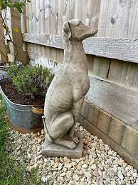 Upright Whippet Stone Statue