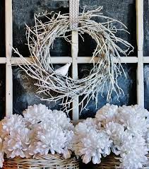 All you need are twigs, black paint, hot glue, and optional dollar store items. Diy Winter White Twig Wreath Thistlewood Farms