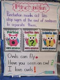 First Grade Glitter And Giggles Owl Punctuation Great Idea