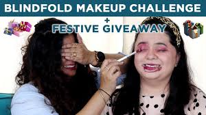blindfold makeup challenge huge