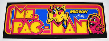 ms pacman marquee midway logo screen