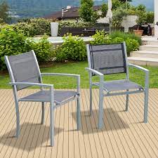 Outsunny Set Of 2 Patio Dining Chair